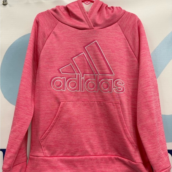 Adidas girls long sleeve hoodie with front pockets - Picture 1 of 7